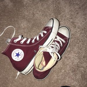 Burgundy High Top Coverse